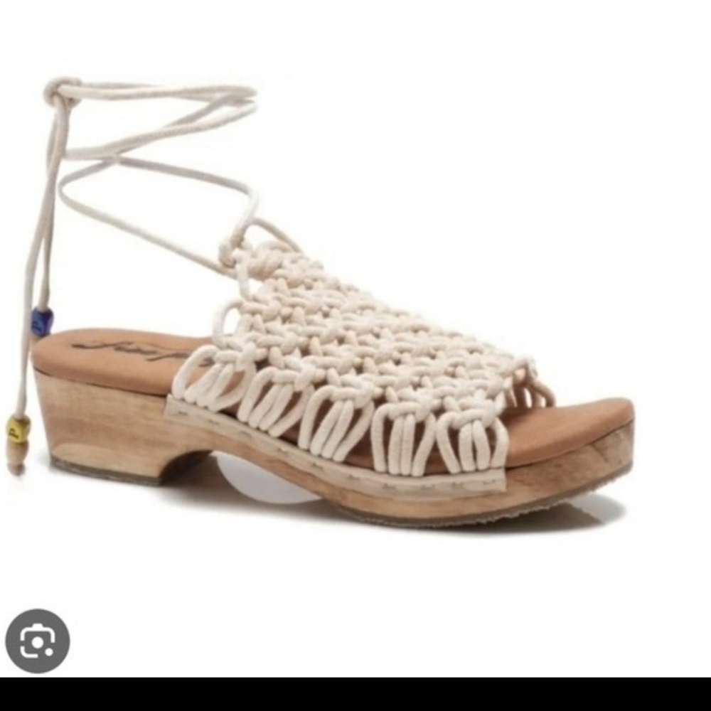 FREE PEOPLE Candy crochet clog w/lace up ankle - Picture 2 of 8